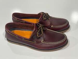 Timberland Classic 2-Eye Boat Shoe Oxblood Burgundy Leather Size 15